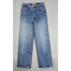 Levis Ribcage Straight Button Fly Medium Wash Jeans Size 27